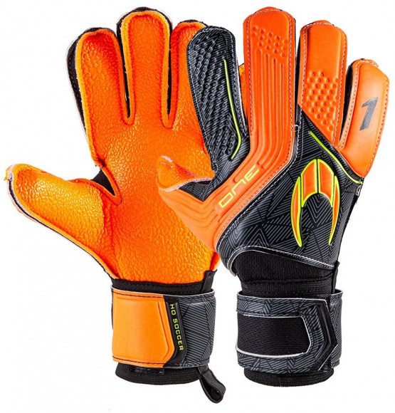 Перчатки вратарские HO SOCCER ONE FLAT ROBUST BLACK FORCE 051.0971